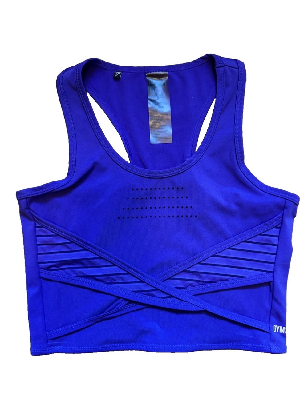 Gymshark Purple Racerback Sports Bra Women’s S Pullover Wireless Logo Wicking